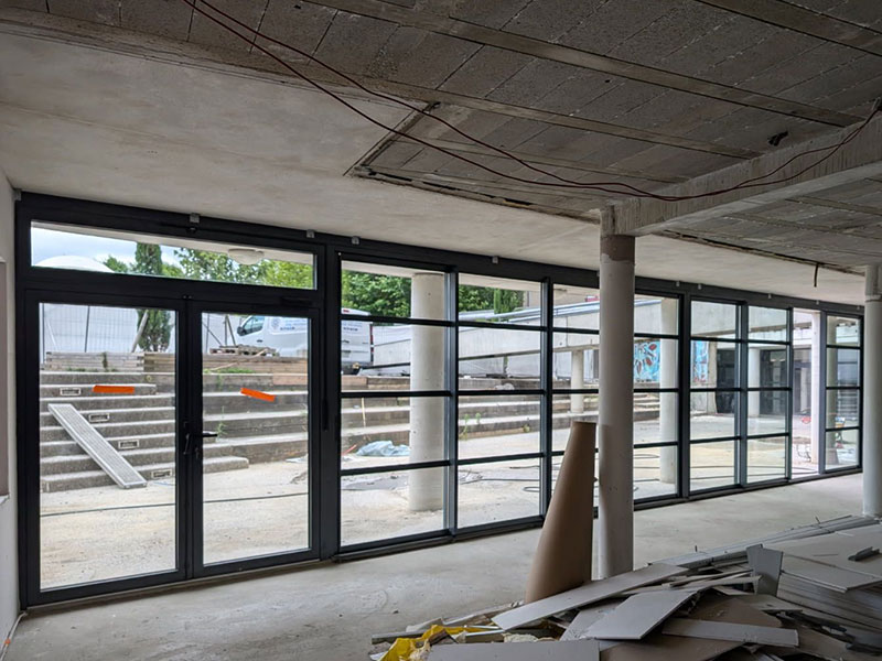 pose menuiserie aluminium fa�ade